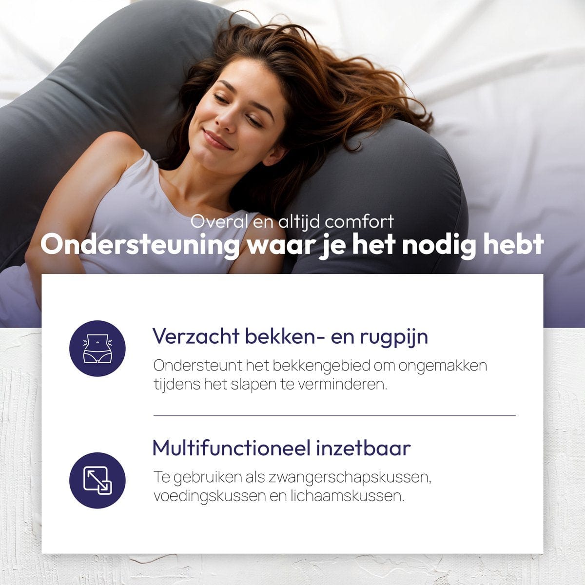 Comfeur Zwangerschapskussen XXL – Zijslaapkussen