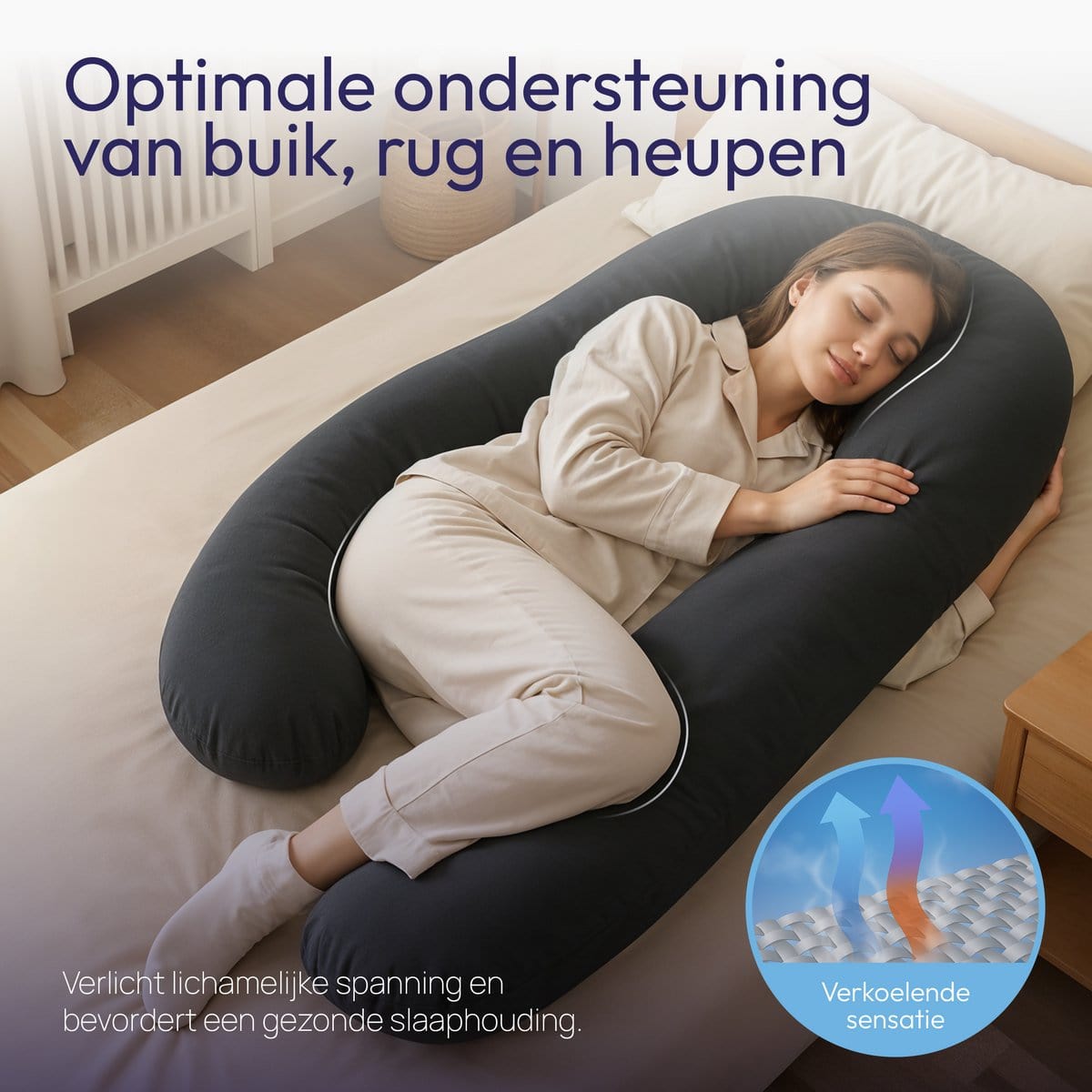 Comfeur Zwangerschapskussen XXL – Zijslaapkussen