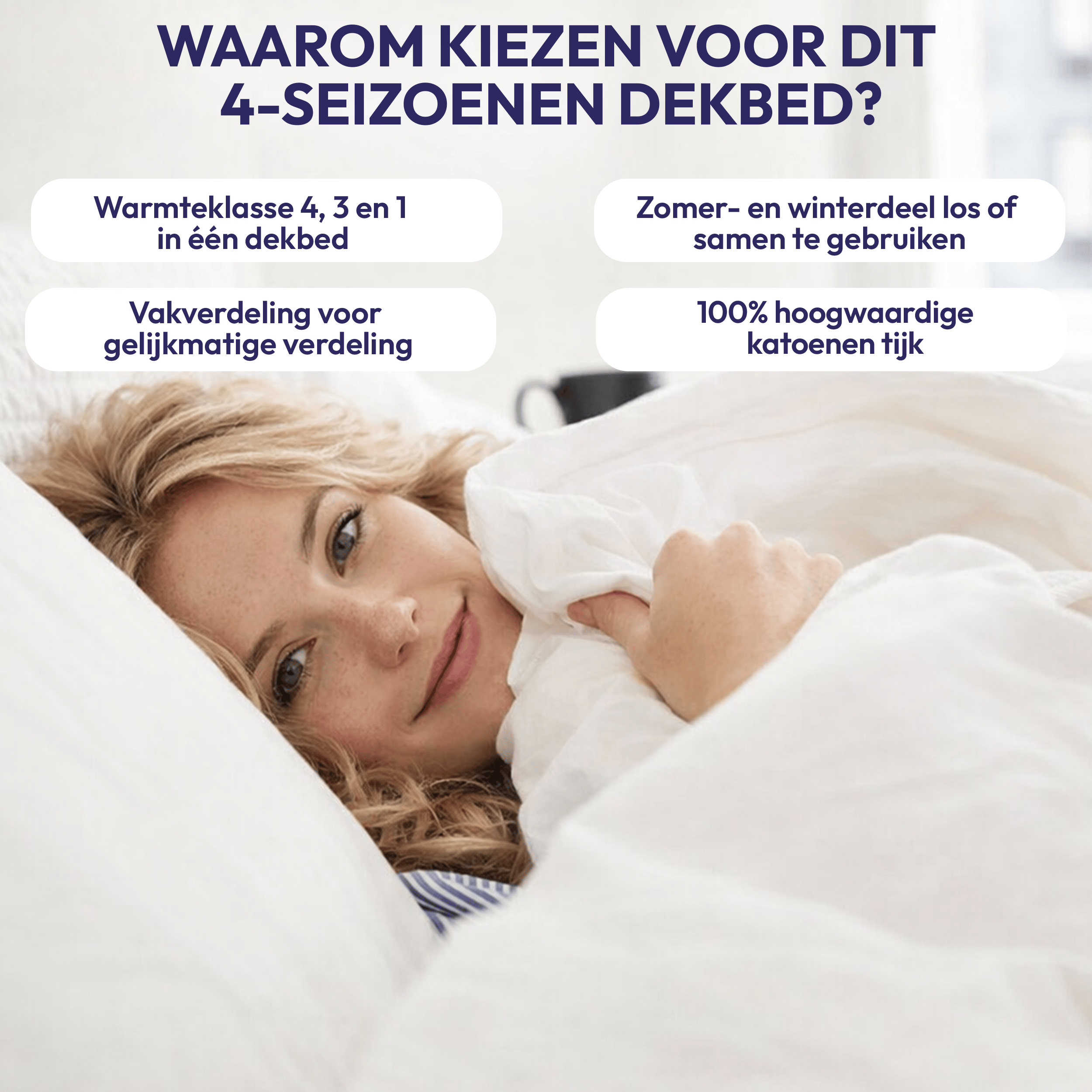 Comfeur wollen 4-seizoenen dekbed