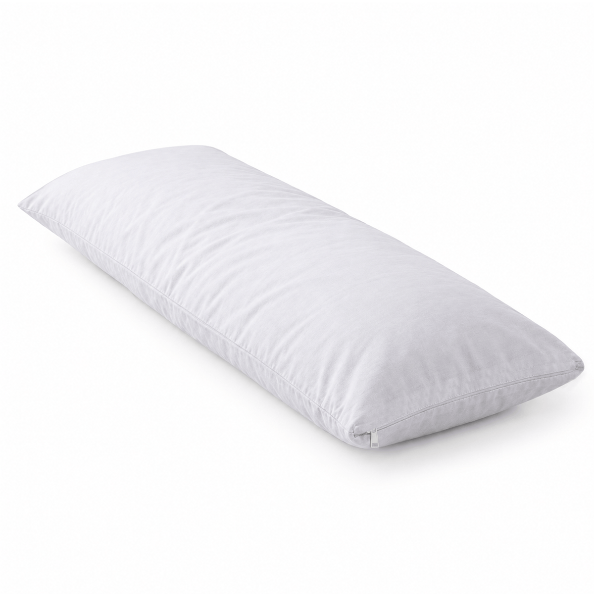Comfeur Kussensloop 160x50 cm – Silk Touch – Wit (met rits)