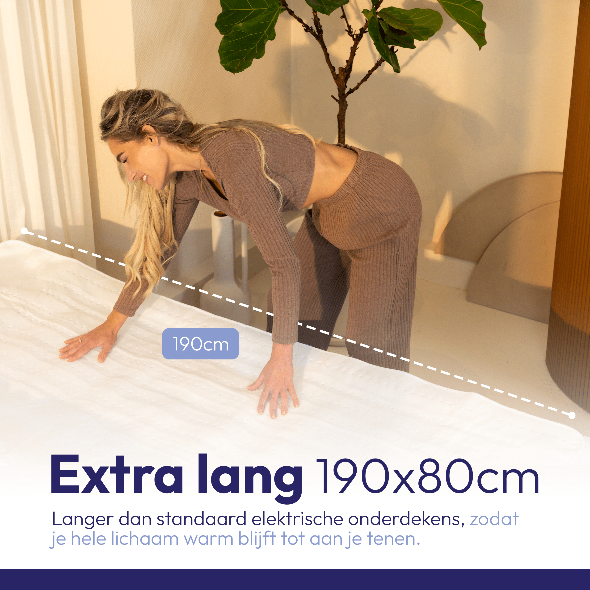 Comfeur elektrische onderdeken met preheat functie - Extra lang - 190x80 cm
