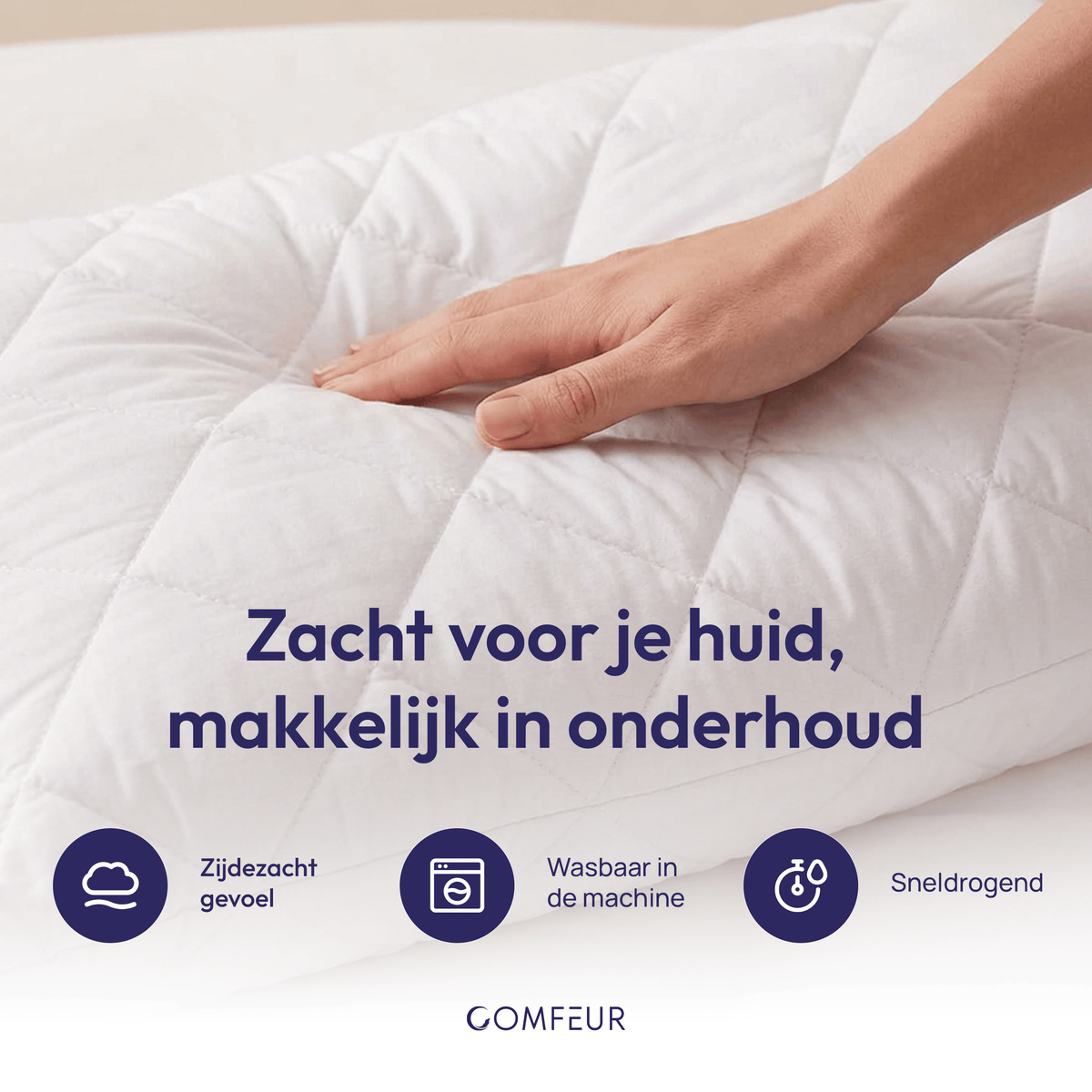 Comfeur Body Pillow memory foam XXL - Ondersteunende zijslaapkussen - 2 hoezen