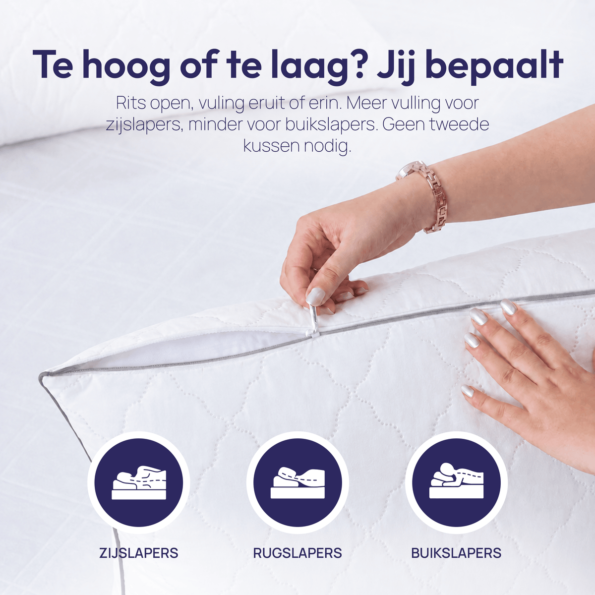 Comfeur Memory Foam-Kissen – Extra gefüllt – 60 × 70 cm