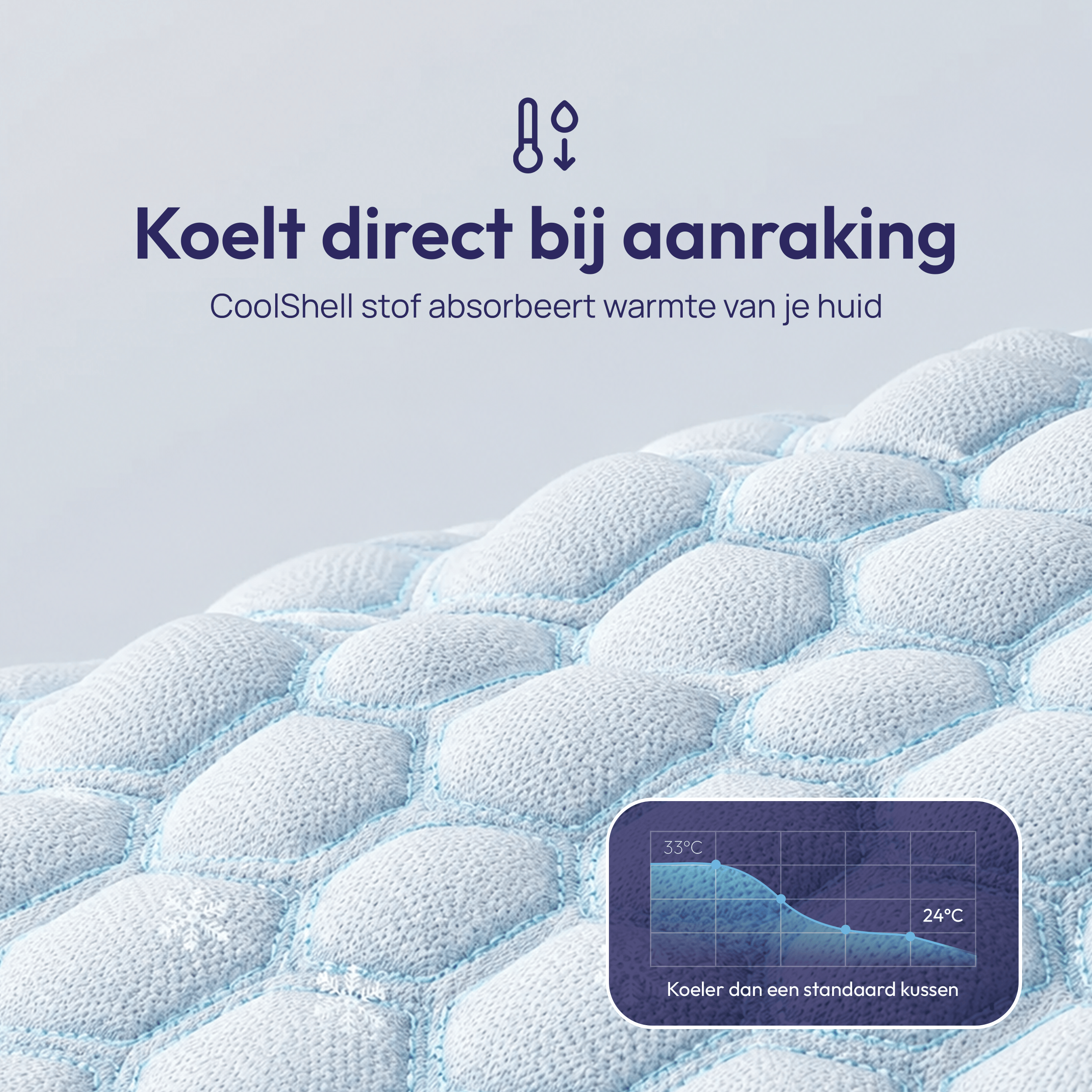 Comfeur verkoelend hoofdkussen - Memory foam - 60 x 70 cm