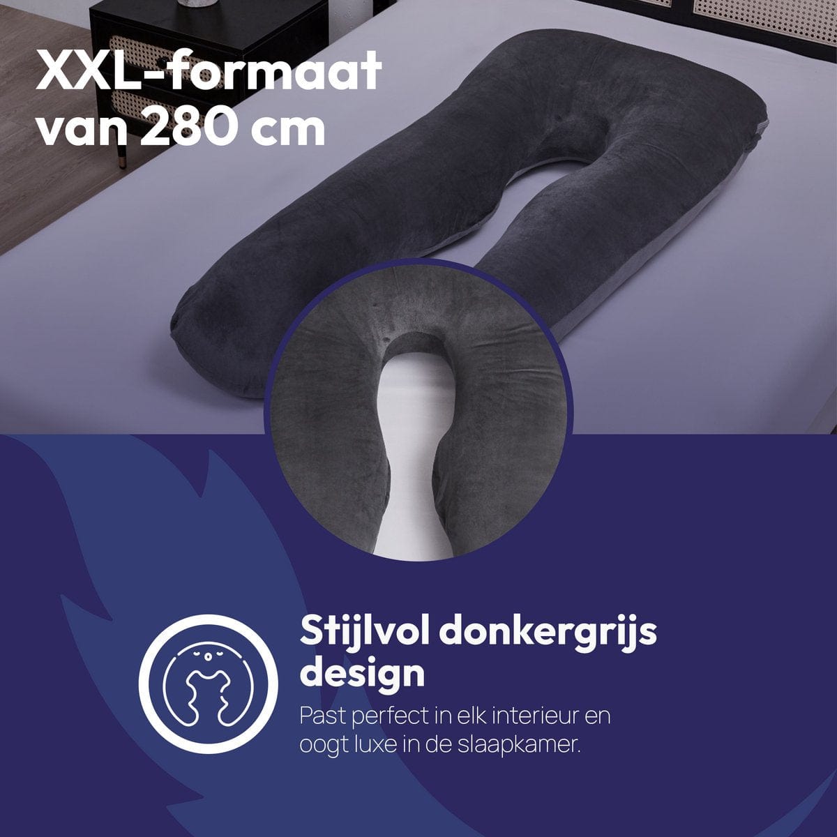 Comfeur Zwangerschapskussen XXL – Zijslaapkussen