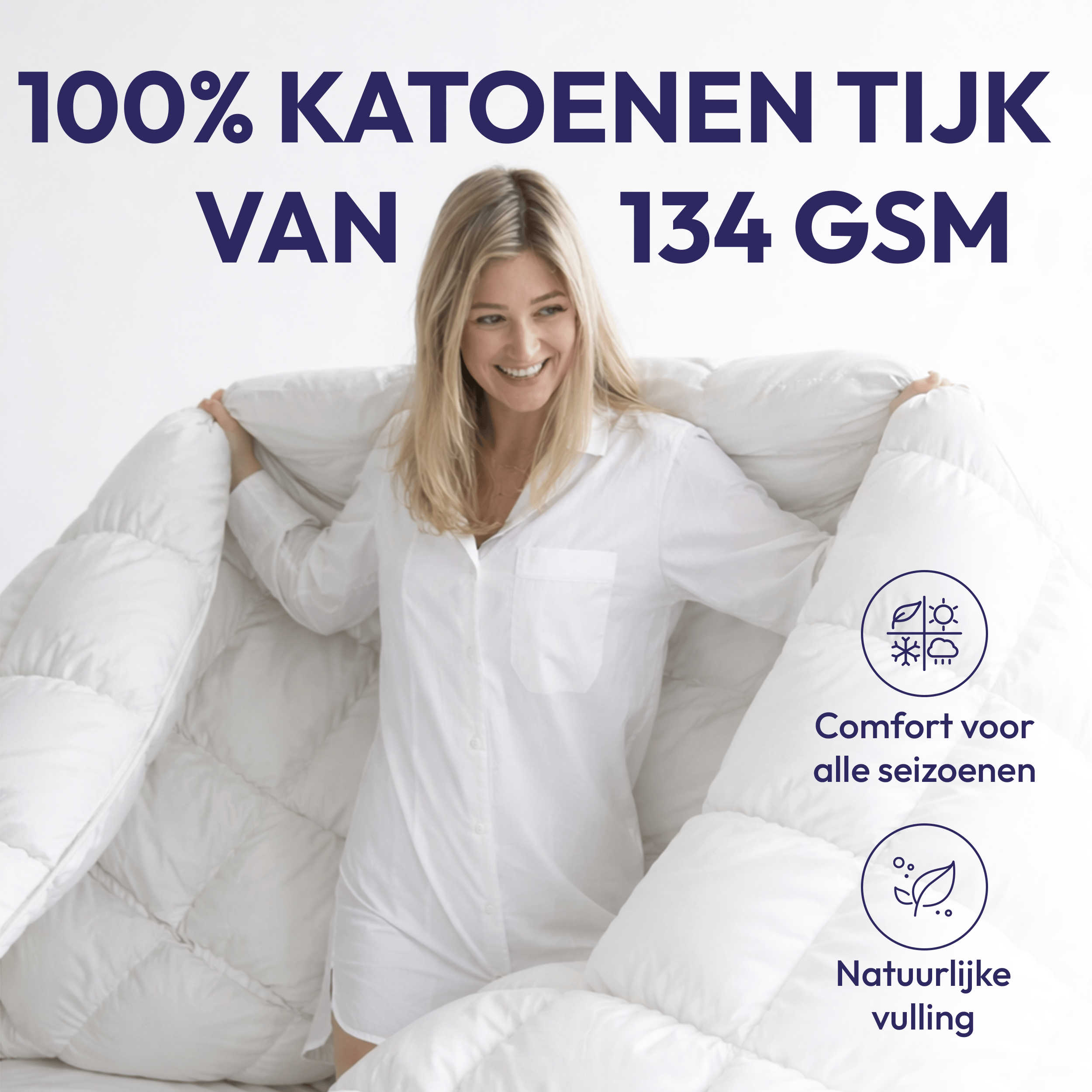Comfeur wollen 4-seizoenen dekbed