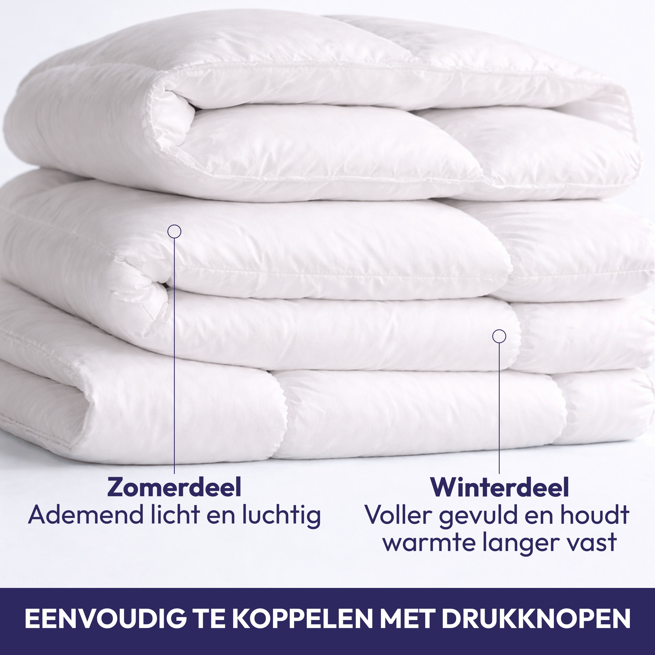 Comfeur wollen 4-seizoenen dekbed