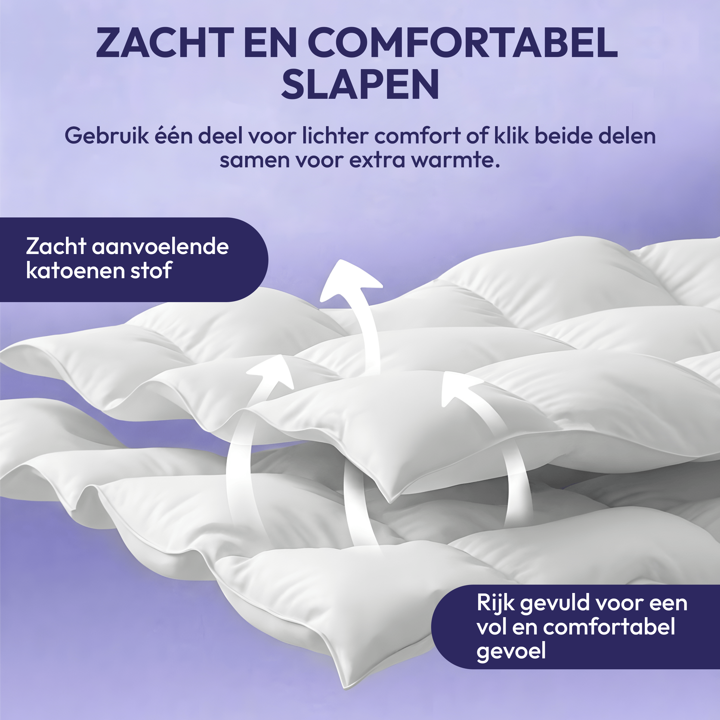 Comfeur wollen 4-seizoenen dekbed