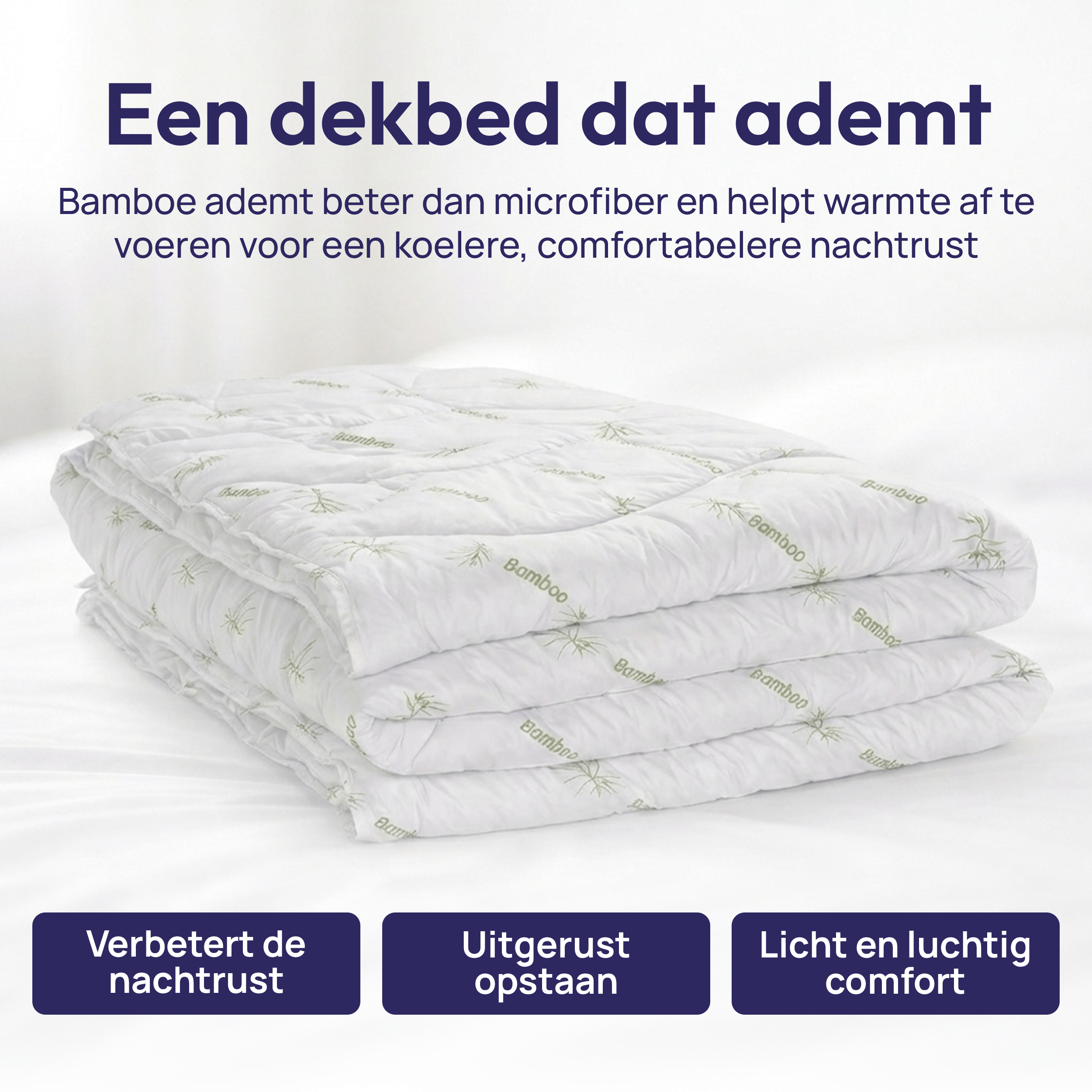 2x BIO Bamboe Dekbed - Anti allergisch 100% wasbare - verkoelend - vochtregulerend 140 x 220 x 3 cm 2x BIO Bamboe Dekbed - Anti allergisch 100% wasbare - verkoelend - vochtregulerend 140 x 220 x 3 cm