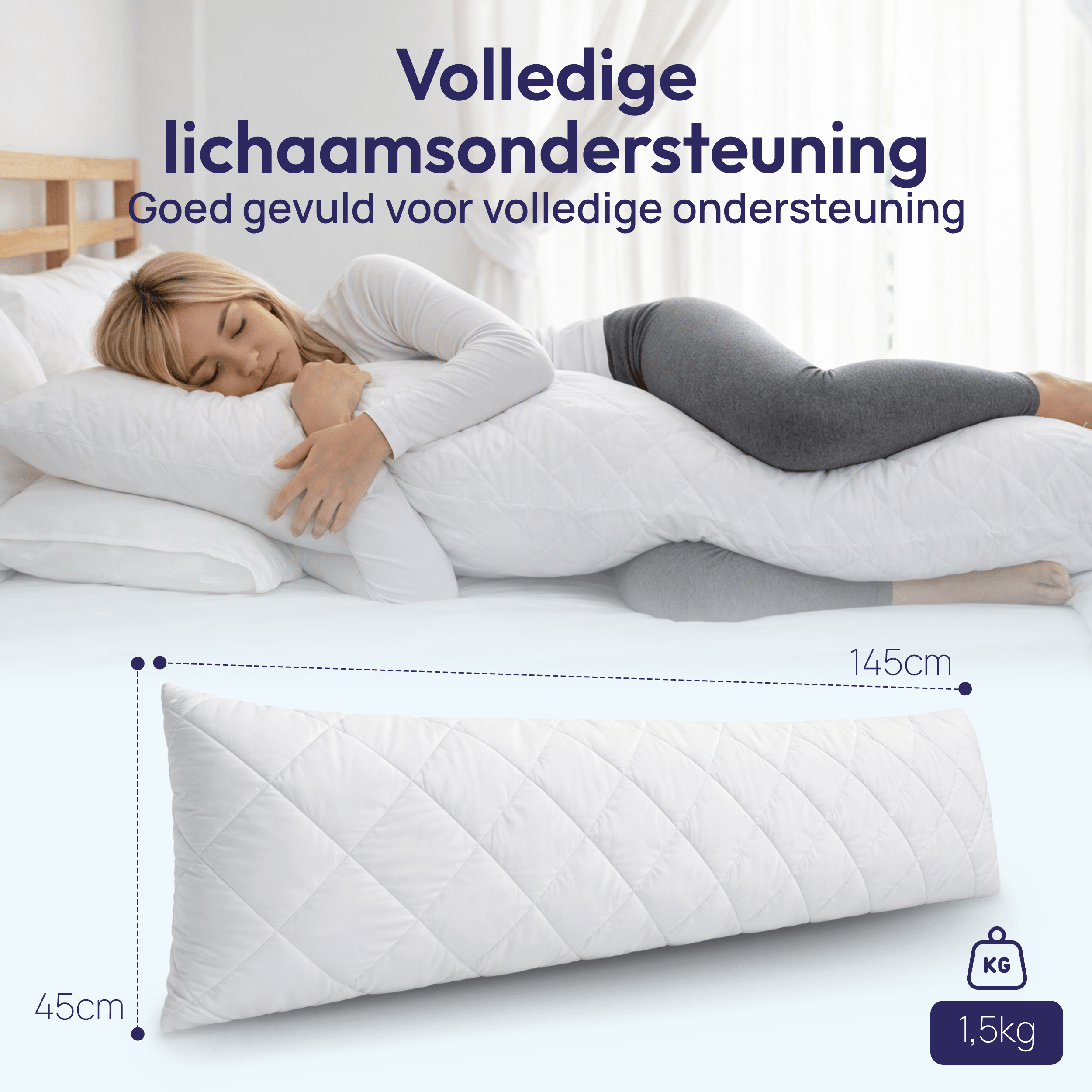 Comfeur Body Pillow - Zwangerschapskussen - 45x145 cm