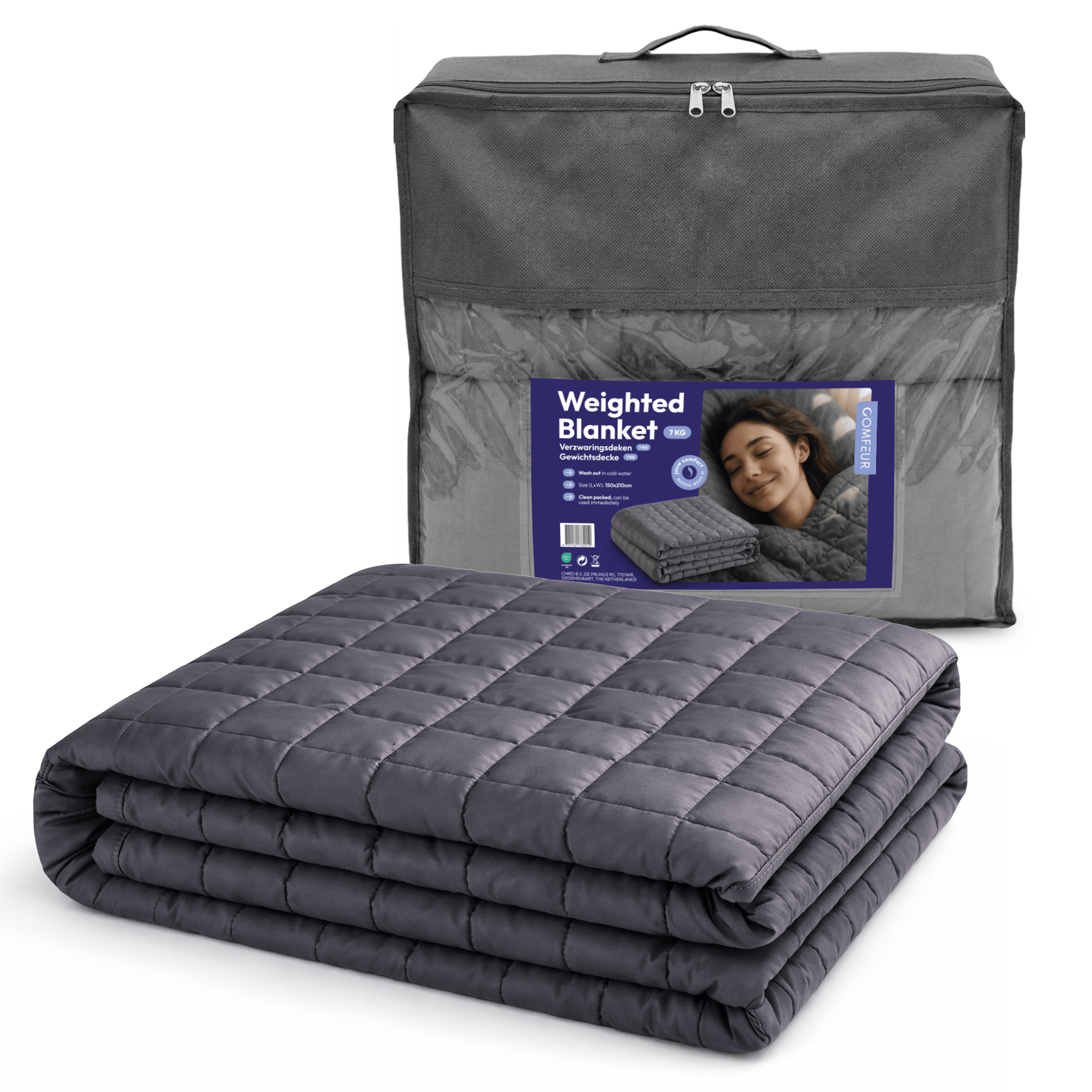 Weighted blanket 7 kg - 150 x 210 cm, extra long