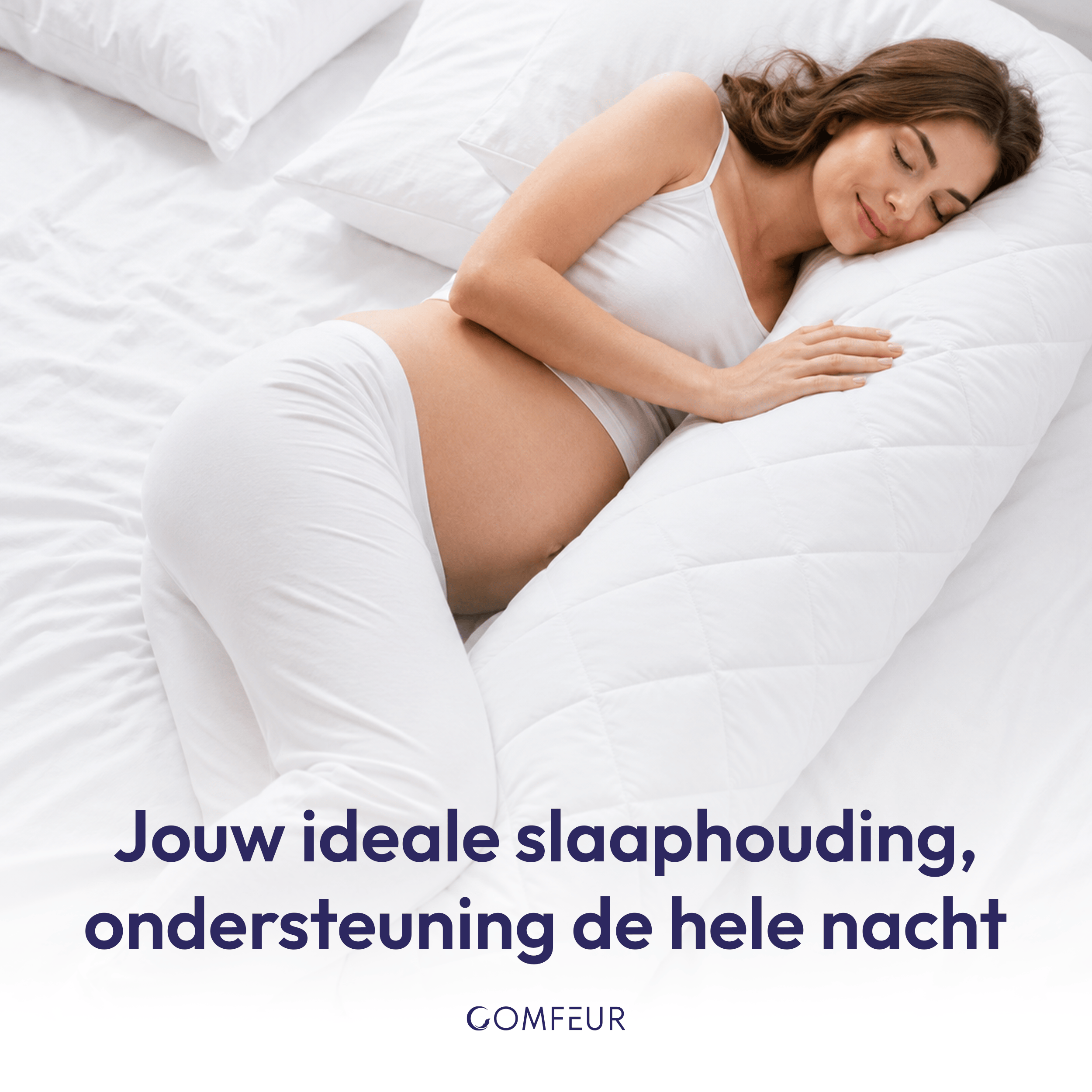 Comfeur Body Pillow memory foam - Ondersteunende zijslaapkussen