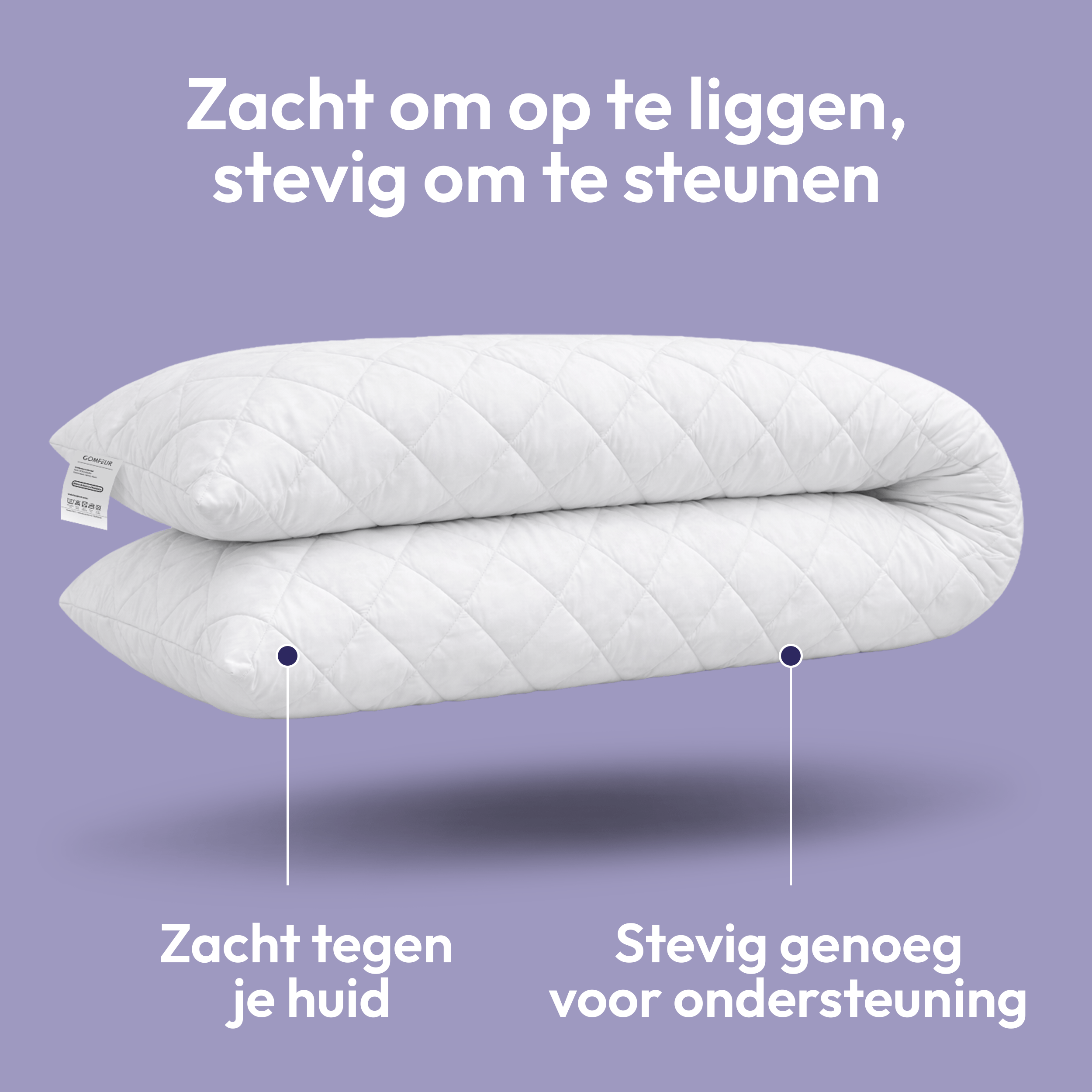 Comfeur Body Pillow memory foam - Ondersteunende zijslaapkussen