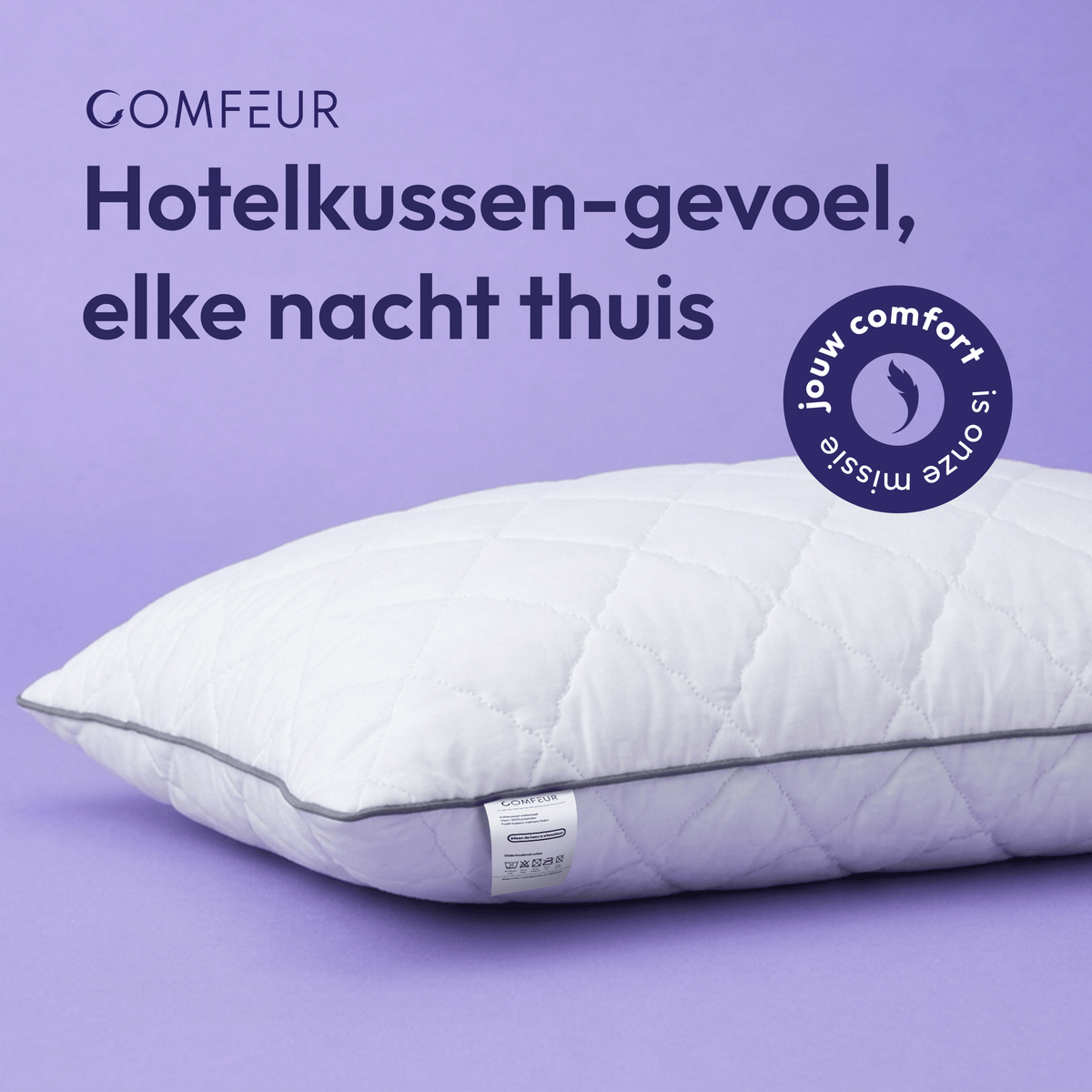 Comfeur Memory Foam-Kissen – Extra gefüllt – 60 × 70 cm