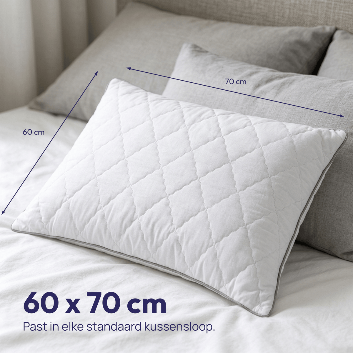 Comfeur Memory Foam-Kissen – Extra gefüllt – 60 × 70 cm
