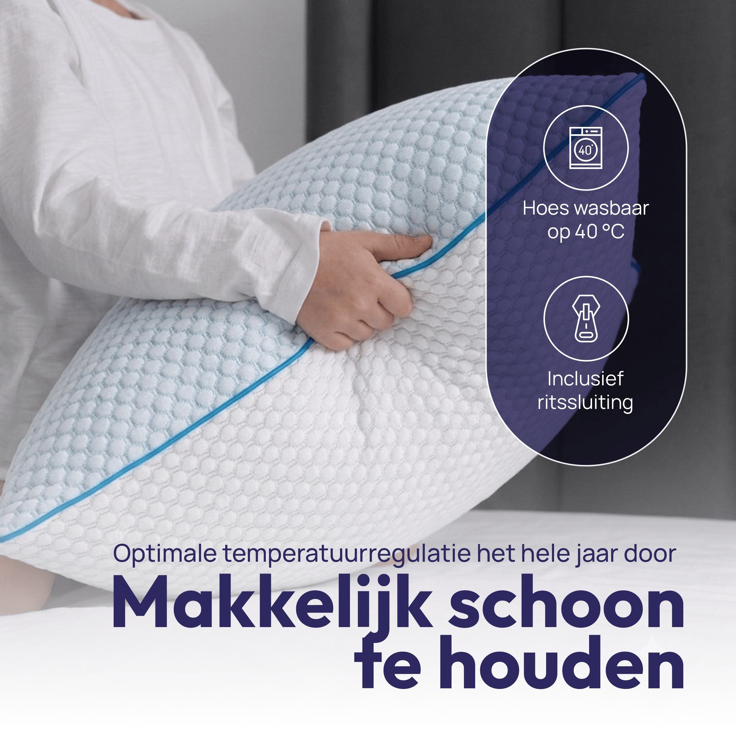Comfeur verkoelend hoofdkussen - Memory foam - 60 x 70 cm